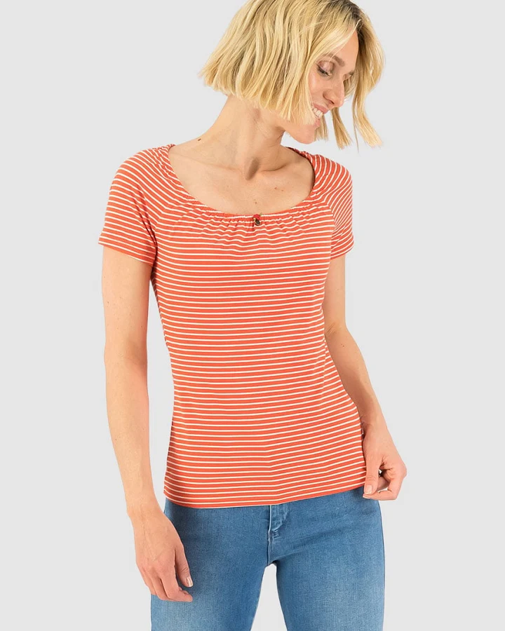 Logo Stripe Heart T-Shirt