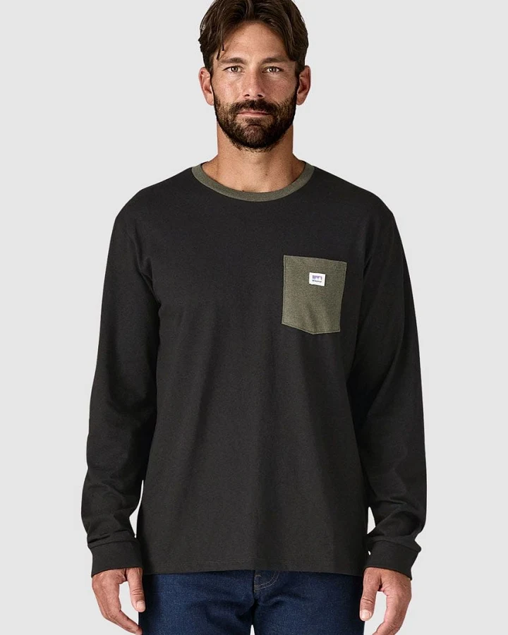 M's L/S Shop Sticker Pocket Responsibili-Tee