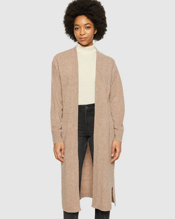 Lambswool Long Cardigan