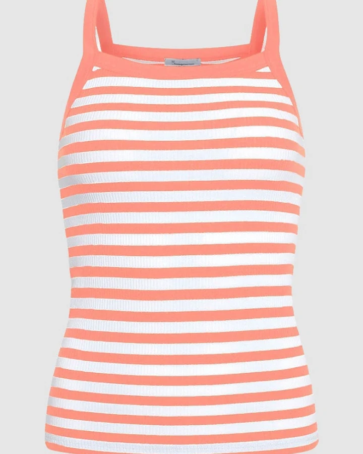 Rose Strap Top Striped