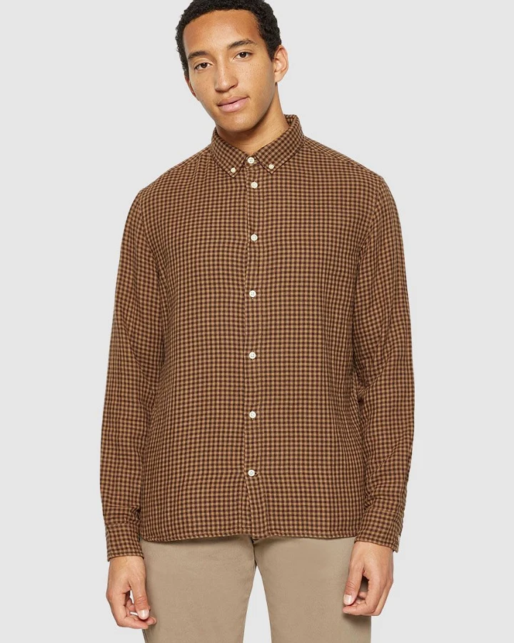 Regular Fit Double Layer Checkered Shirt