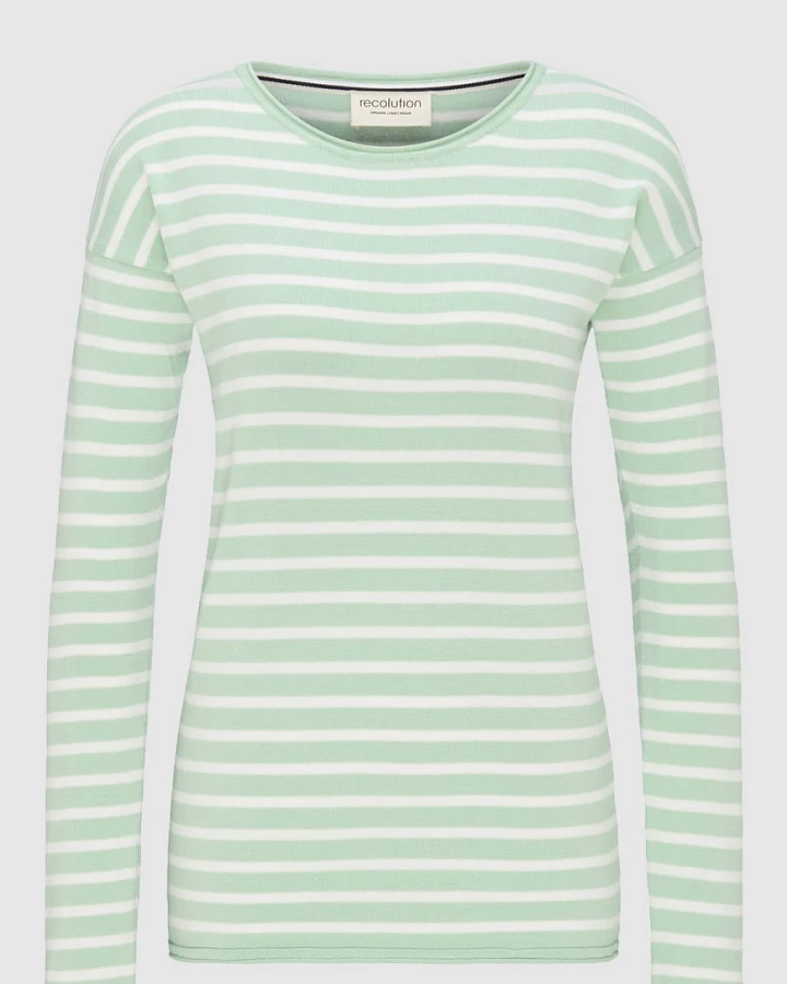 Knit Crew Neck Stripes