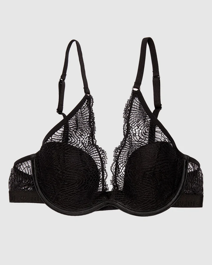 Bra Silver Lace Wine