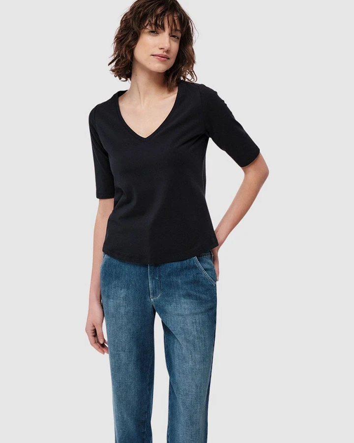 Halbarmshirt V-Ausschnitt