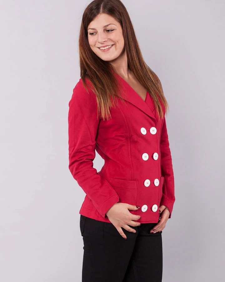 Button Berta Rot