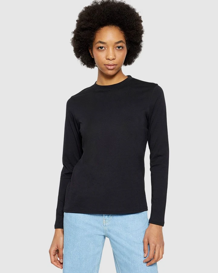 Basic Pima Cotton Long Sleeve T-Shirt