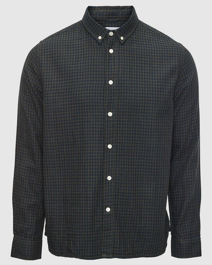 Regular Fit Double Layer Checkered Shirt