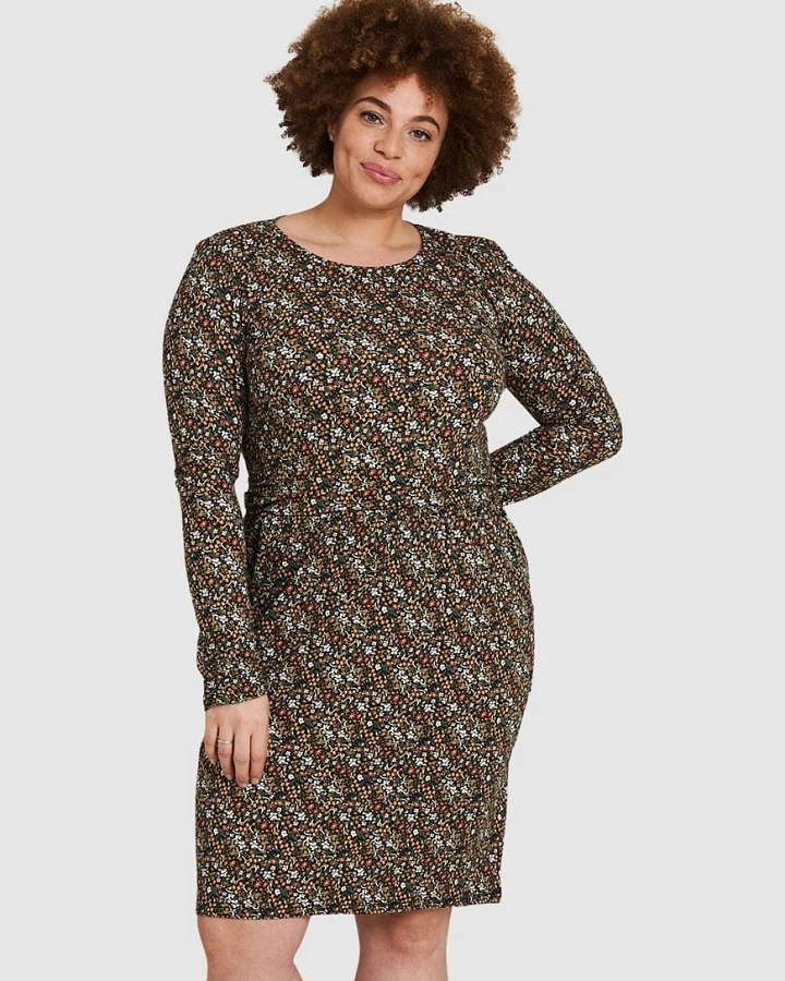 Tailliertes Jersey-Kleid