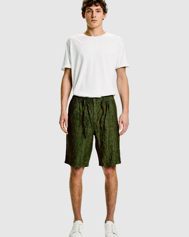 Fig Loose Linen Shorts