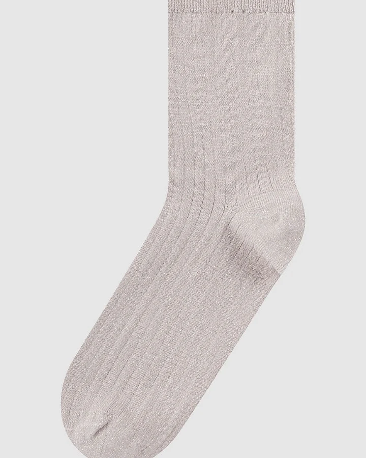 Single Pack Rib Lurex Socks