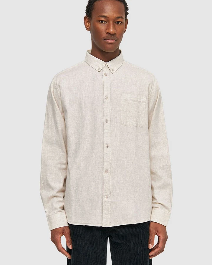 Regular Fit Melangé Flannel Shirt