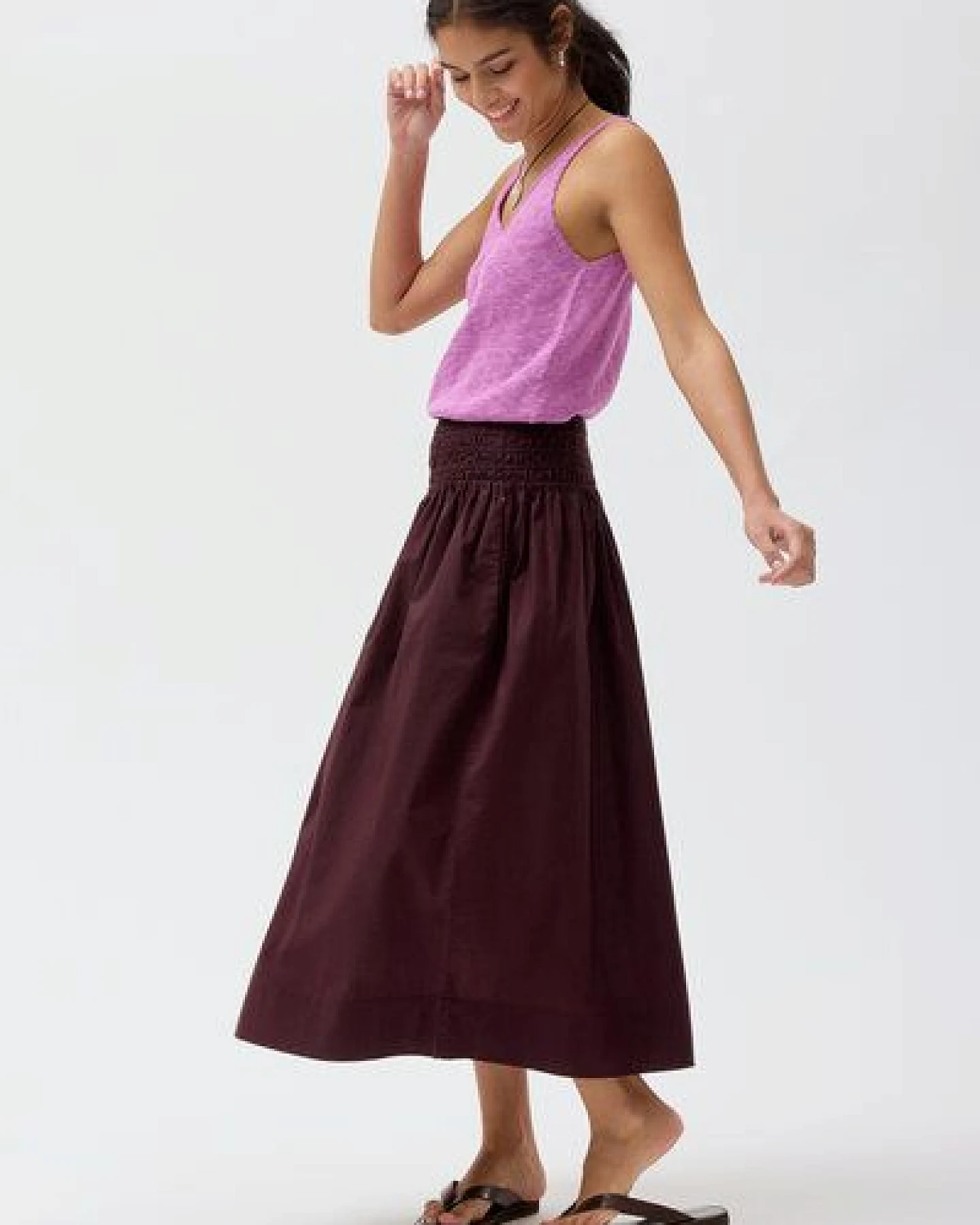People Wear Organic Midi Rock, Bio-Baumwolle – Ansicht 4