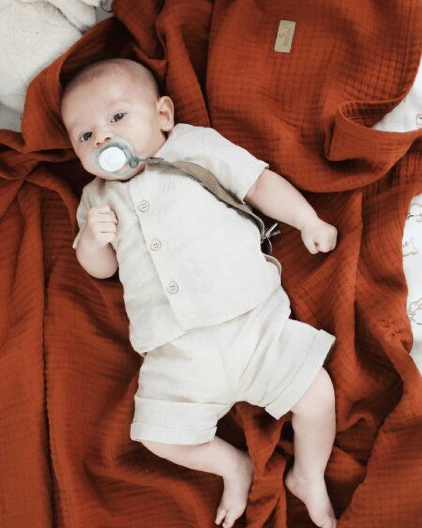 bistyle Babydecke Musselin-Decke 4 lagig 120x120, Weiche & Atmungsaktive Decke für Babys – Ansicht 3