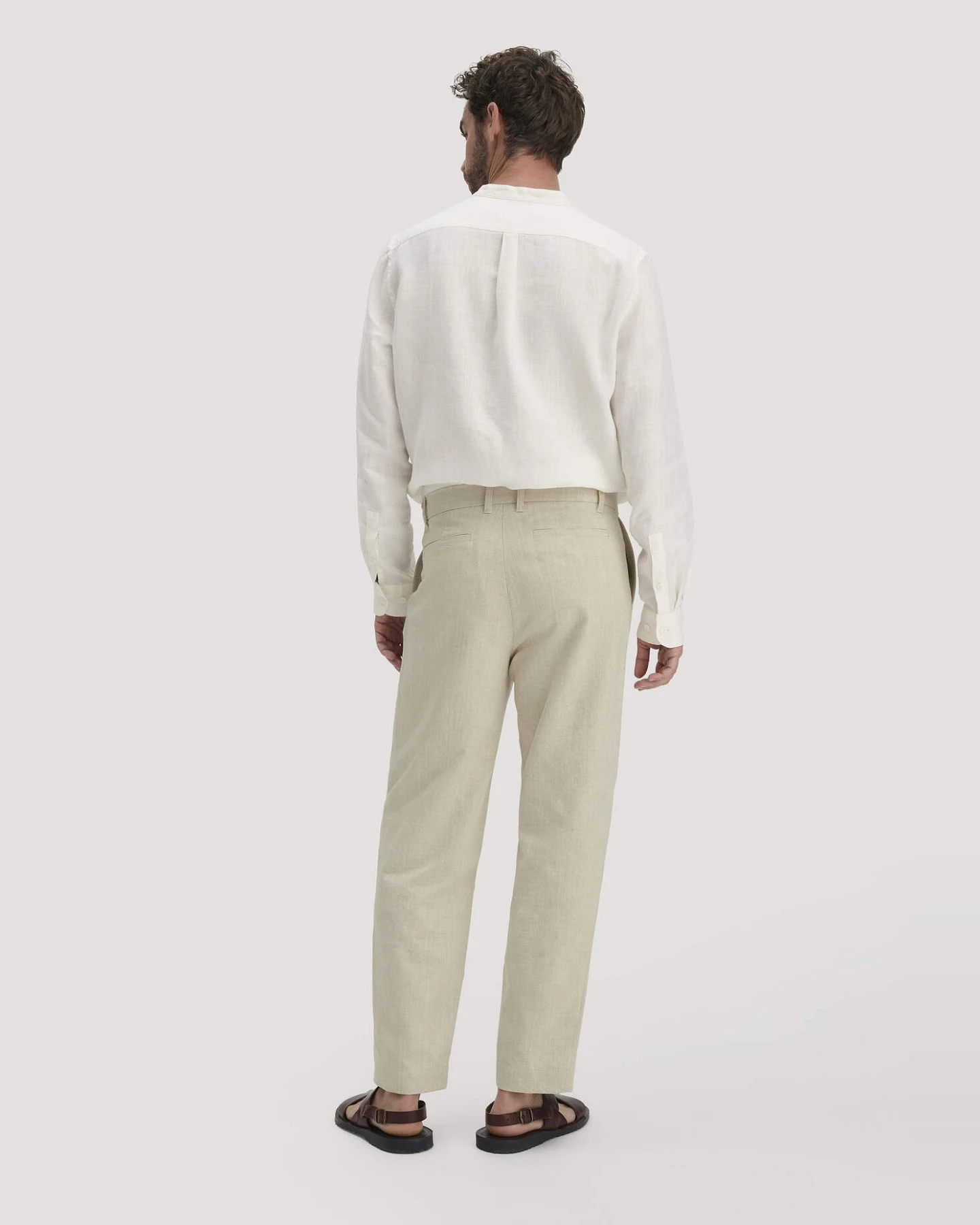 hessnatur Herren Hose RON Relaxed aus Bio-Baumwolle mit Leinen - natur - Größe 32/32 – Ansicht 2