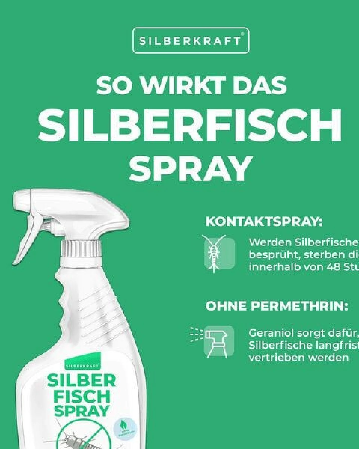 Silberkraft Silberfischspray Bundle 2X 500ml mit Zitronen-Duft, Alternative zu Silberfisch Köder-Dosen und Silberfisch-Fallen – Ansicht 3