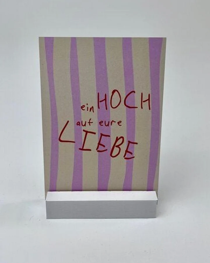 postkarte ettics STUDIO - ein hoch auf eure liebe