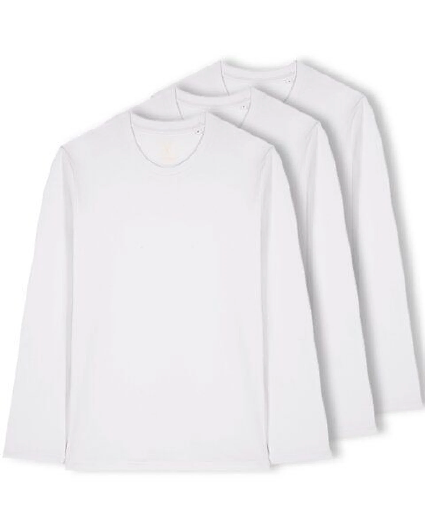 YTWOO 3er Pack Unisex Basic Langarmshirts aus Bio-Baumwolle – Ansicht 2