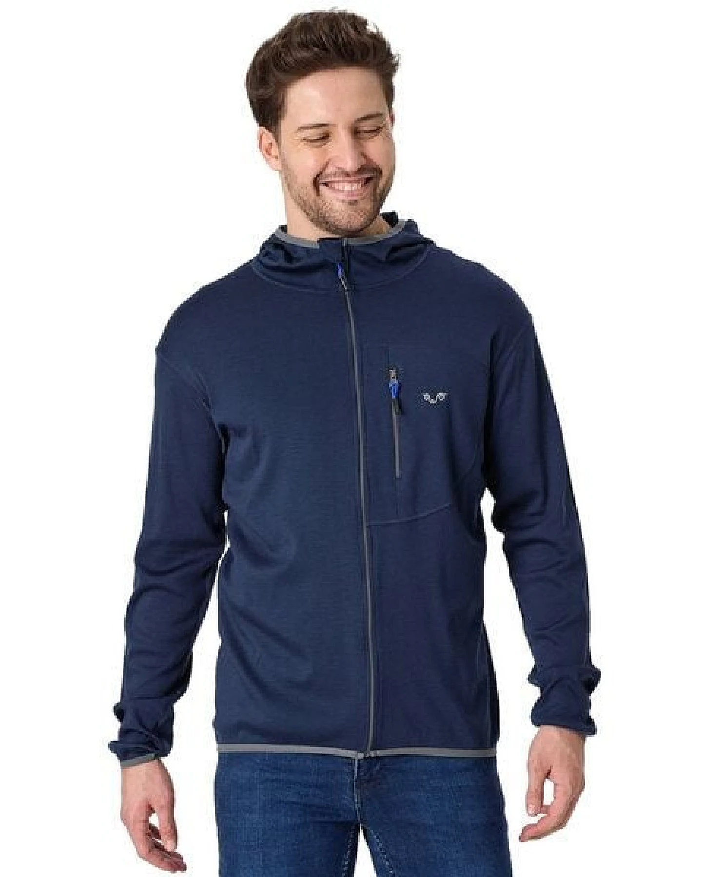 Woolona Hoodie - MAESTRO - 100% Merinowolle (Zip) – Ansicht 3