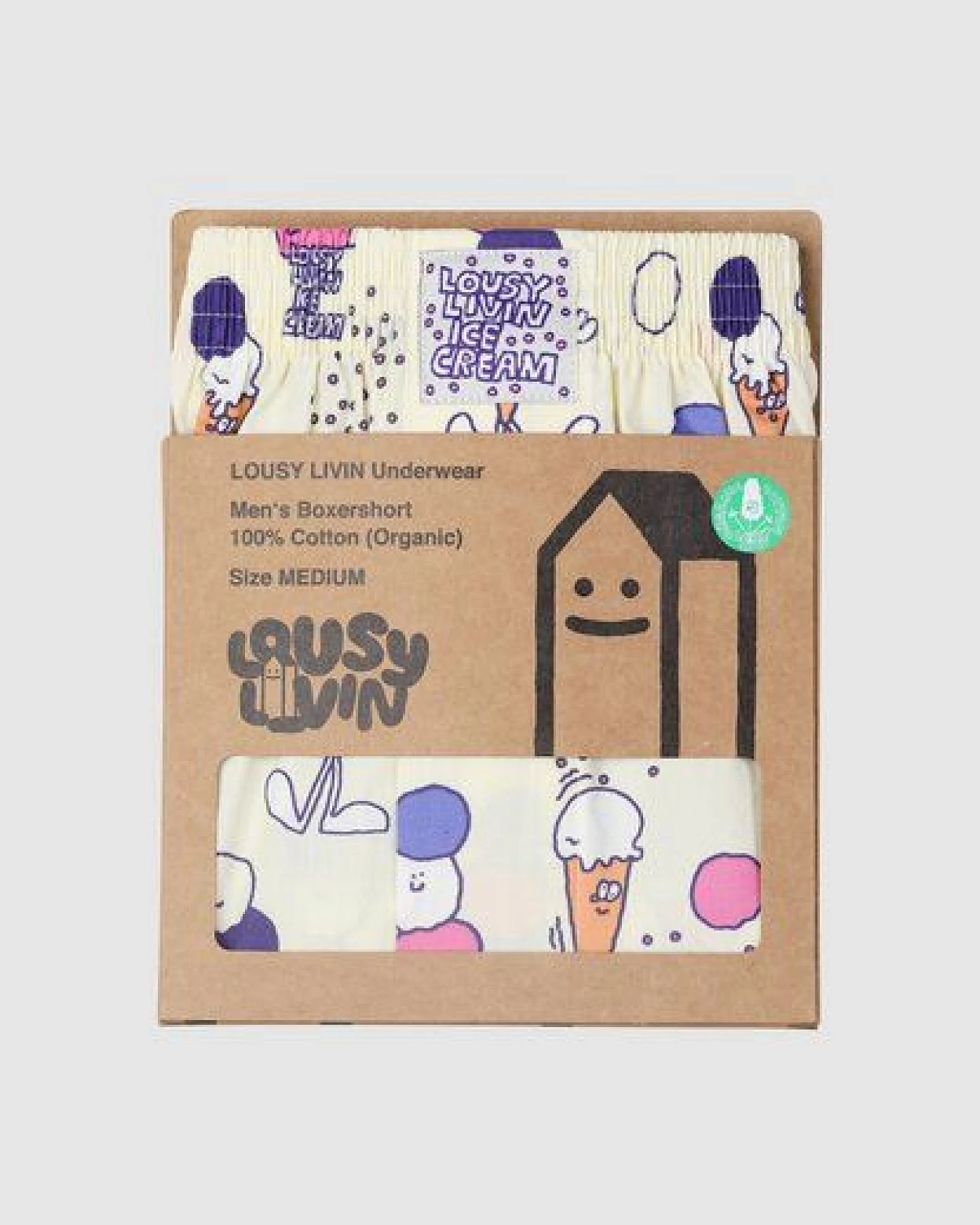 Lousy Livin Weite Boxershorts ICECREAM aus 100% Bio-Baumwolle – Ansicht 2