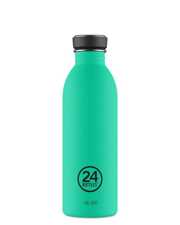 Trinkflasche aus Edelstahl 500 ml, minzgrün, personalisierbar, Urban Bottle Mint - 24Bottles