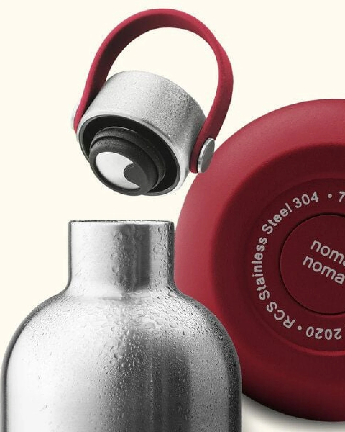 noma noma Edelstahl Trinkflasche Kohlensäure geeignet - Thermosflasche 500ml, 750ml, 1l – Ansicht 3
