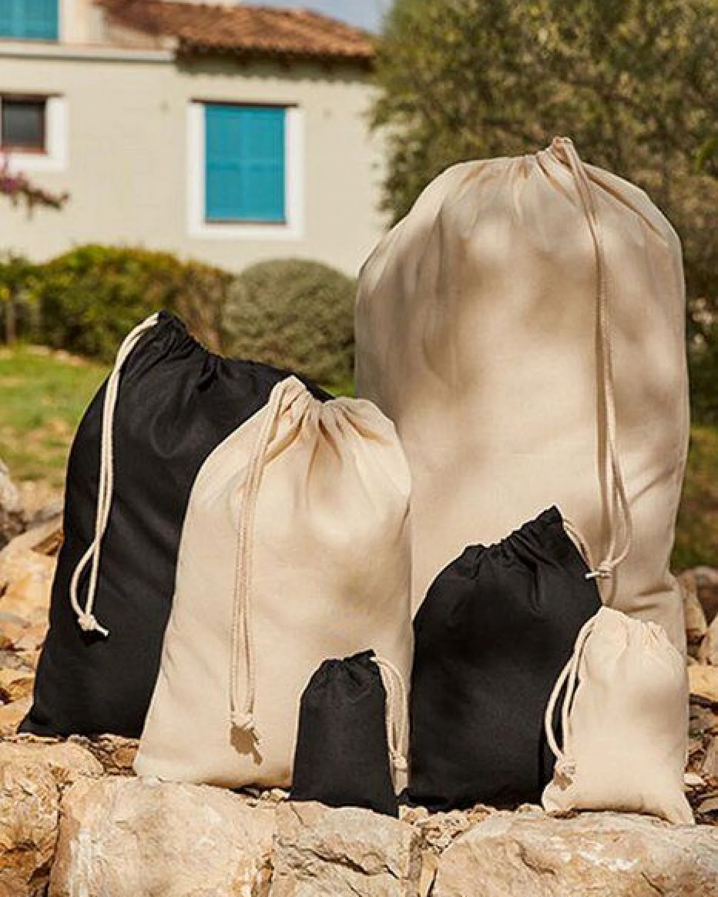 Westford Mill Beutel Tasche Wäschesack XXS - XL Recycelte Baumwolle Cotton Stuff Bag – Ansicht 2
