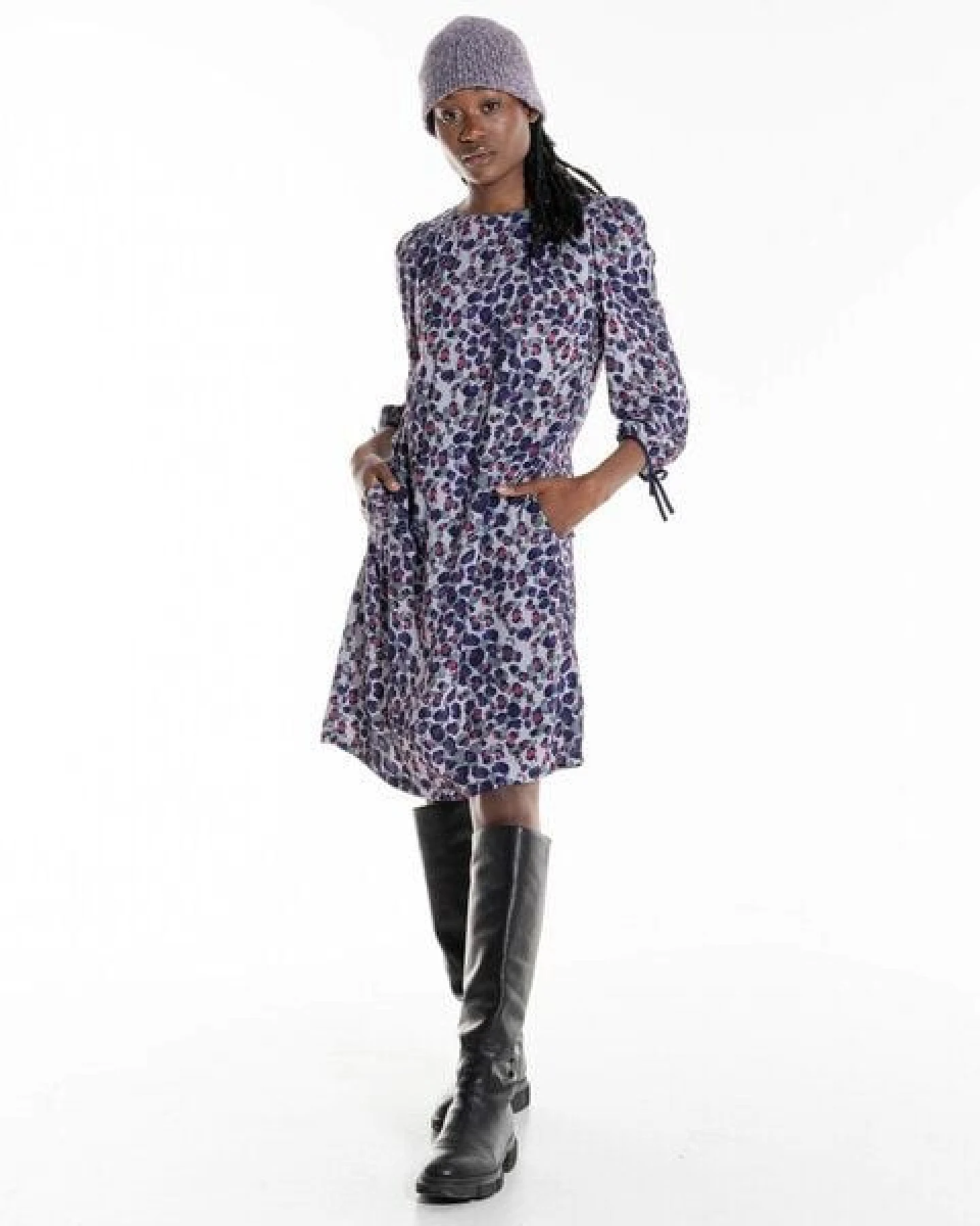 Alma & Lovis Printkleid aus fließender Viskose ( LENZING ECOVERO ) – Ansicht 2