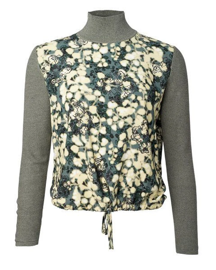 Alma & Lovis Print Blusen-Rolli mit Cotcash-Strick