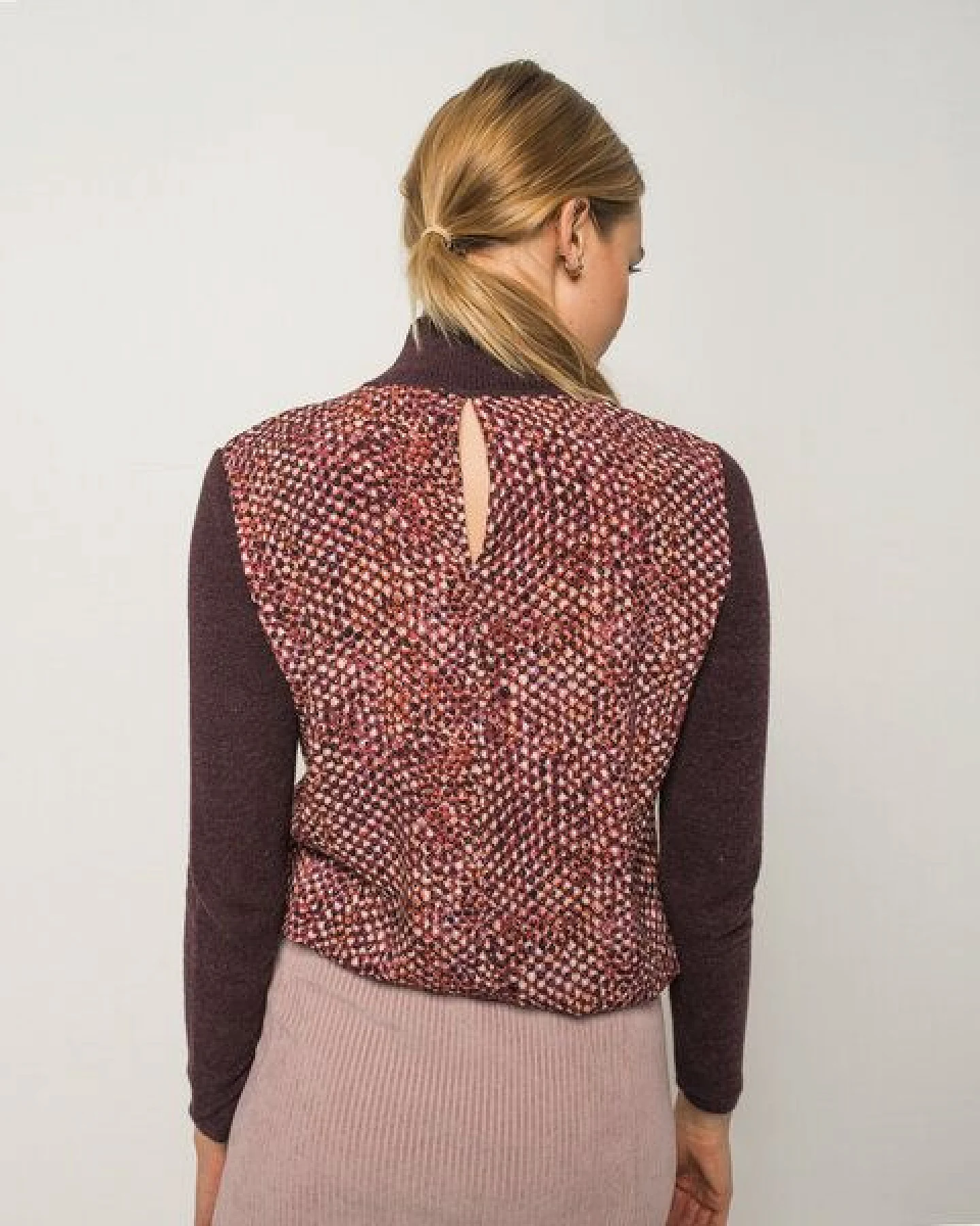 Alma & Lovis Print Blusen-Rolli mit Cotcash-Strick – Ansicht 2