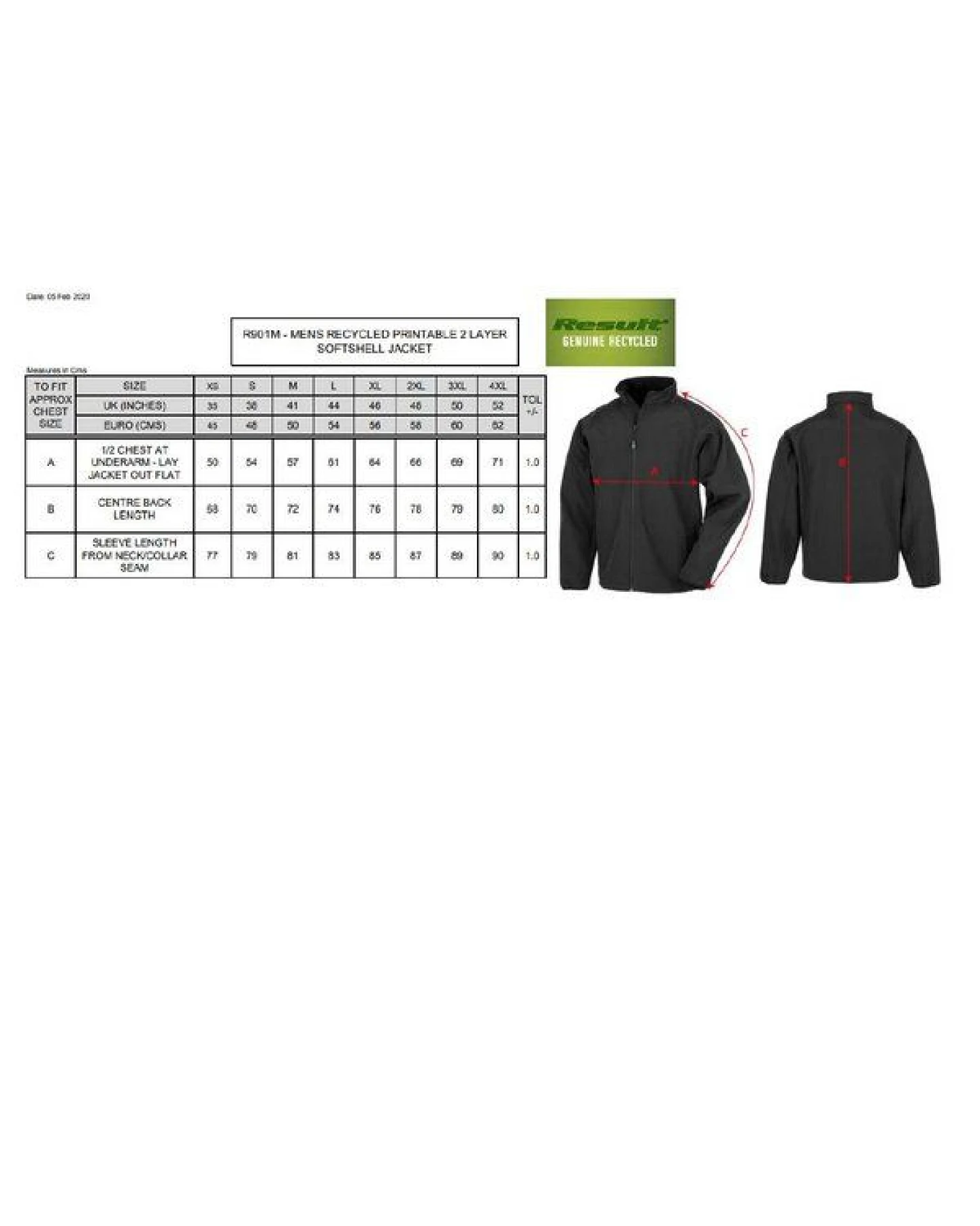 Result Genuine Recycled Herren Men Atmungsaktive Softshell - Jacke mit Stehkragen bis Gr. 3XL – Ansicht 3