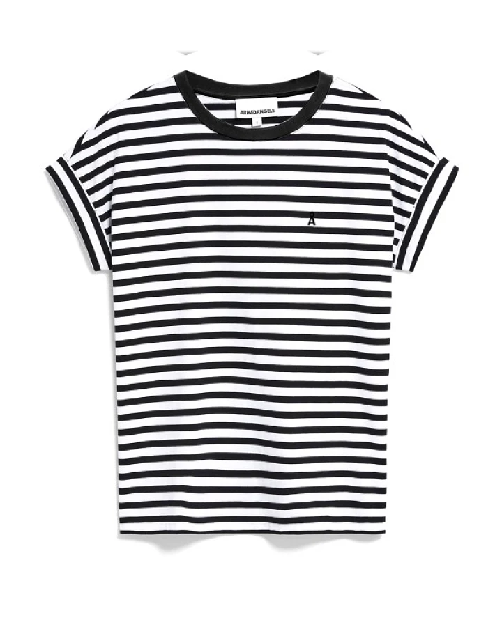 ARMEDANGELS - Women's Idaara Stripes - T-Shirt Gr S grau/weiß