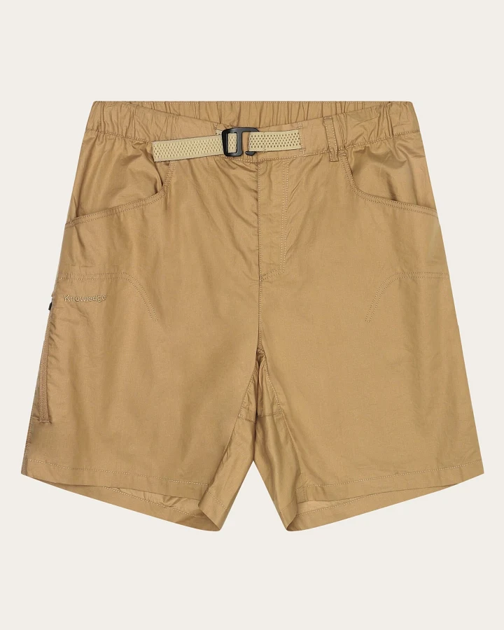 KnowledgeCotton Apparel Herren vegan Shorts Vent Ripstop 90 Tuffet Beige