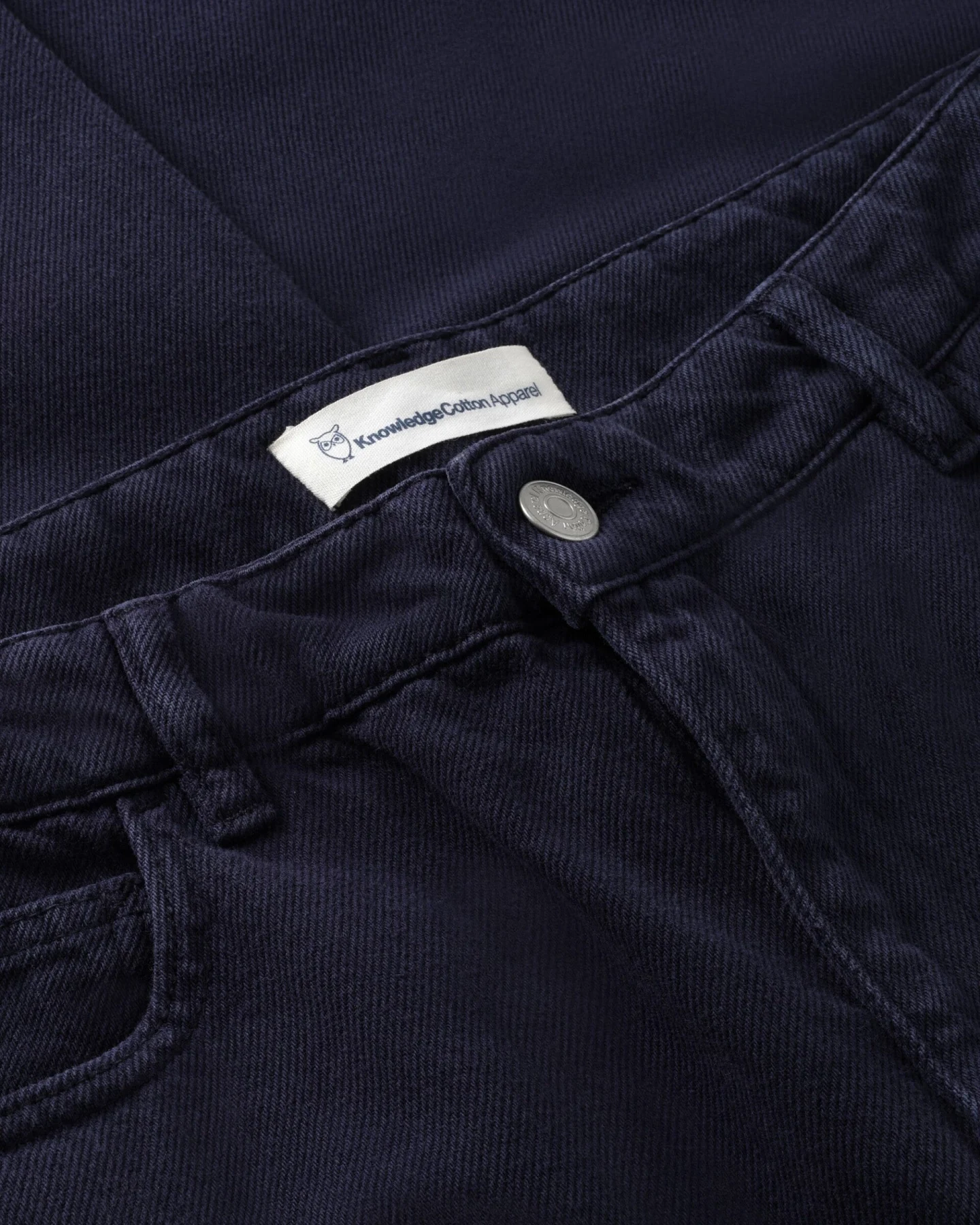KnowledgeCotton Apparel Herren vegan Hose Wide Twill Flint Night Sky Navy – Ansicht 2