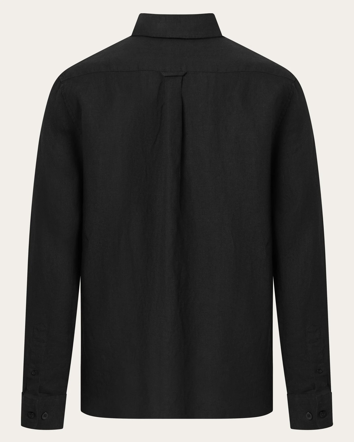 KnowledgeCotton Apparel Herren vegan Hemd Custom Fit Black Jet – Ansicht 2