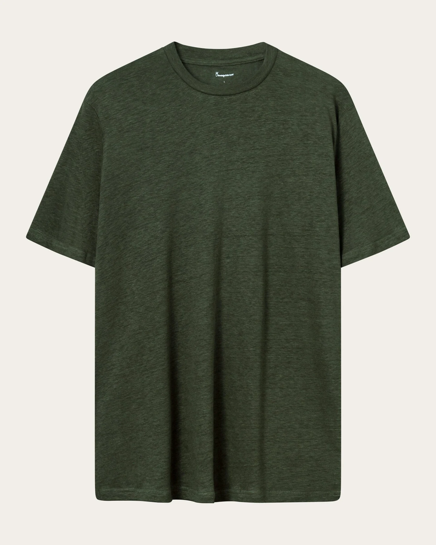 KnowledgeCotton Apparel Herren vegan T-Shirt Forrest Night Green – Ansicht 2