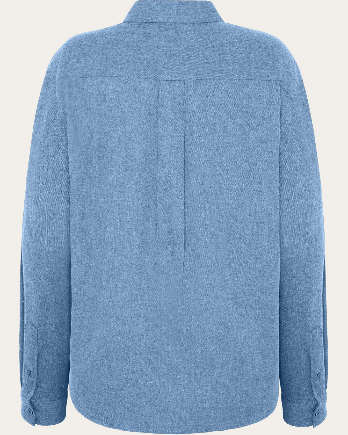 KnowledgeCotton Apparel Damen vegan Hemd Damen Flanell Dunkel Denim Blau – Ansicht 2