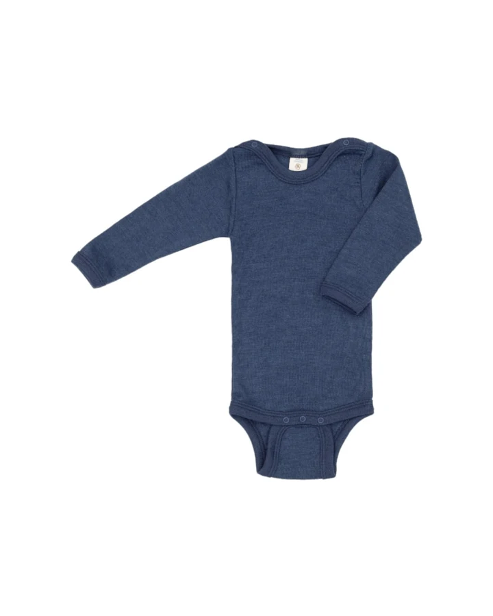 Engel Natur Baby Body langarm marine Gr. 50/56