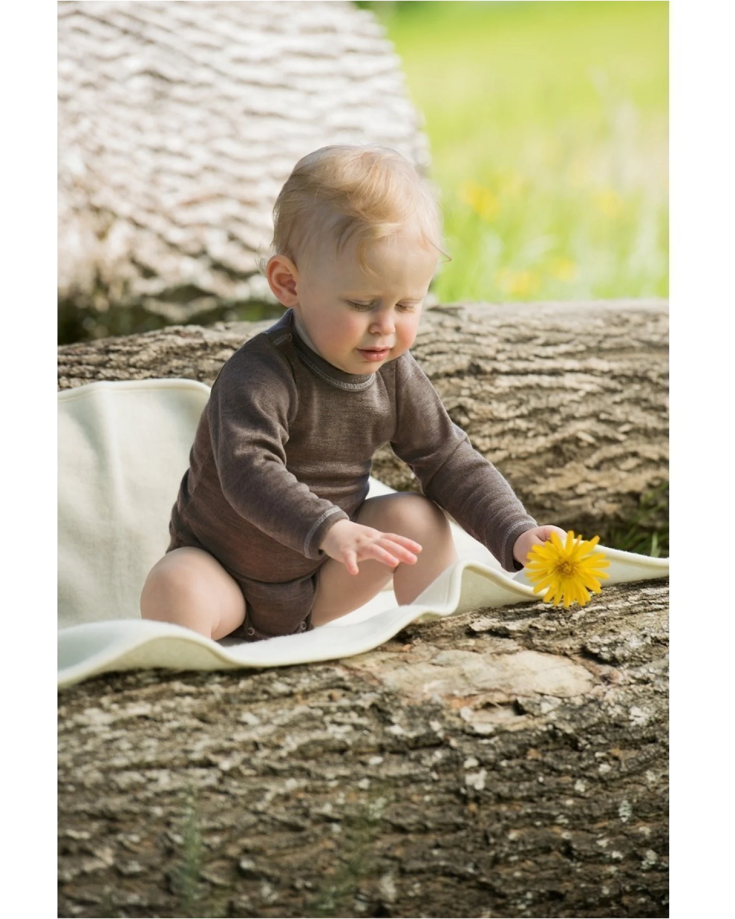 Engel Natur Baby Body langarm walnuss Gr.74/80 – Ansicht 2