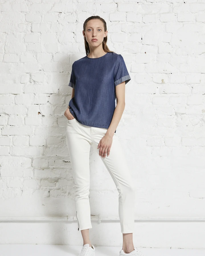 TENCEL denim T-blouse