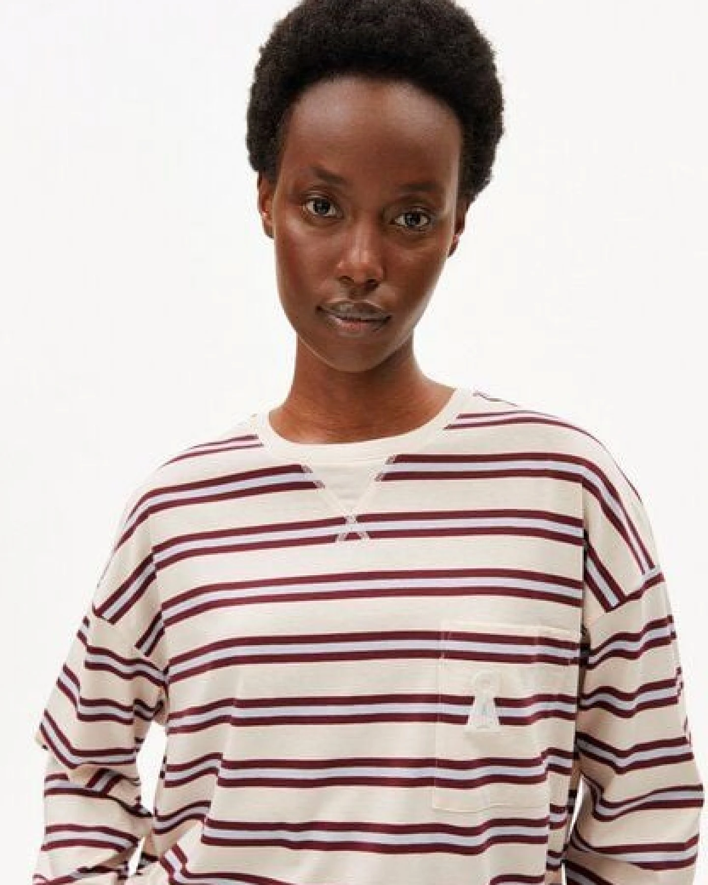 ARMEDANGELS ICONIC Å FIETAA STRIPE Damen Longsleeve aus 100% Bio-Baumwolle – Ansicht 3