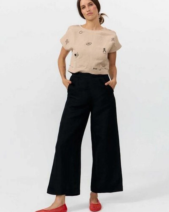 Suite13lab Cropped-Top HEBRON bestickt
