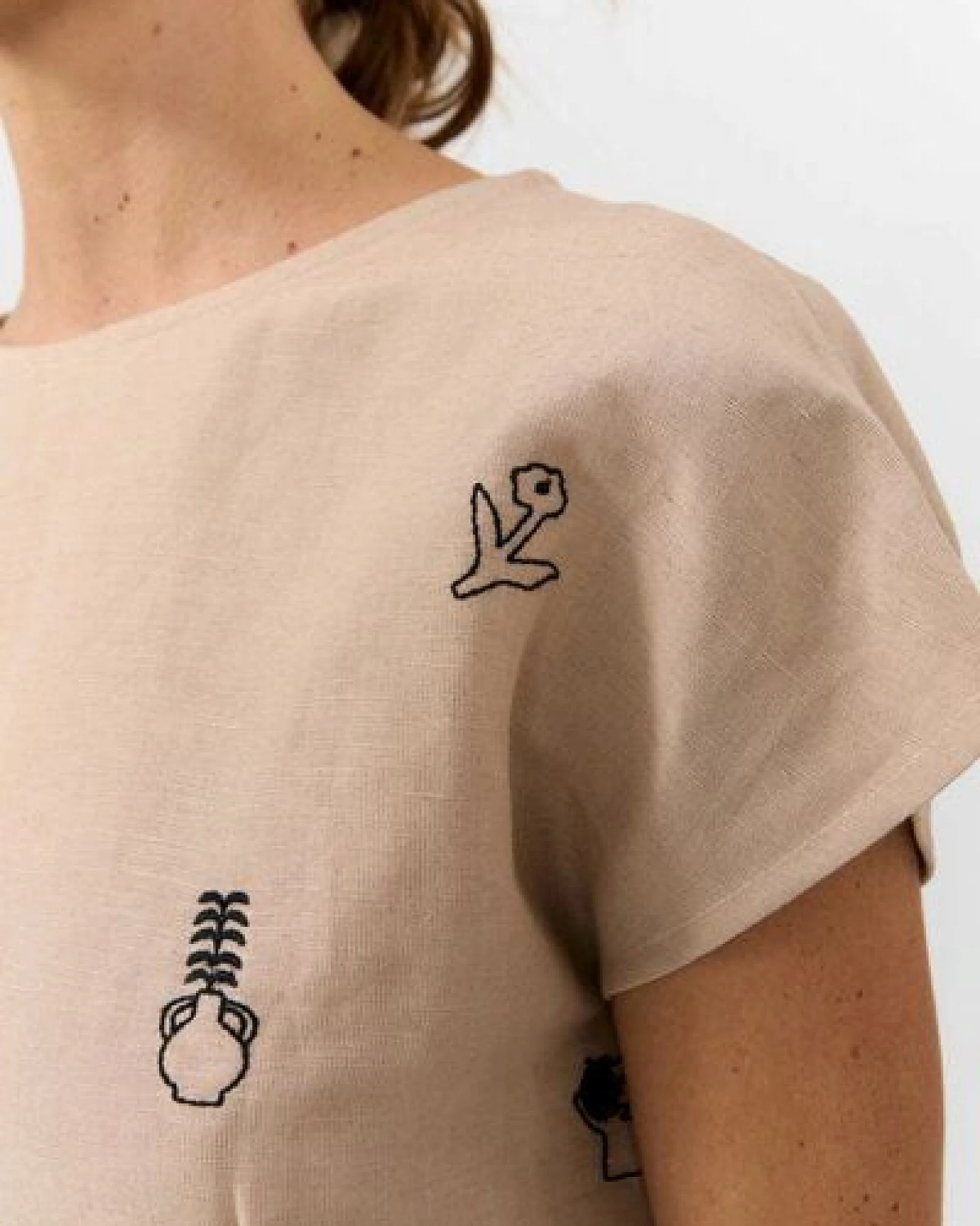 Suite13lab Cropped-Top HEBRON bestickt – Ansicht 2