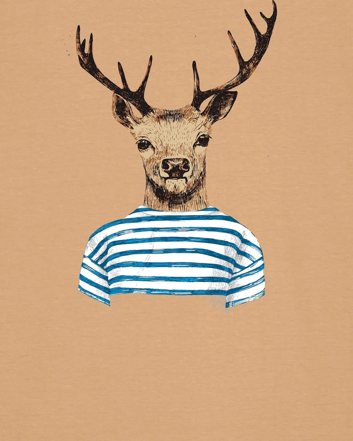 Watapparel T-Shirt Hirsch – Ansicht 3