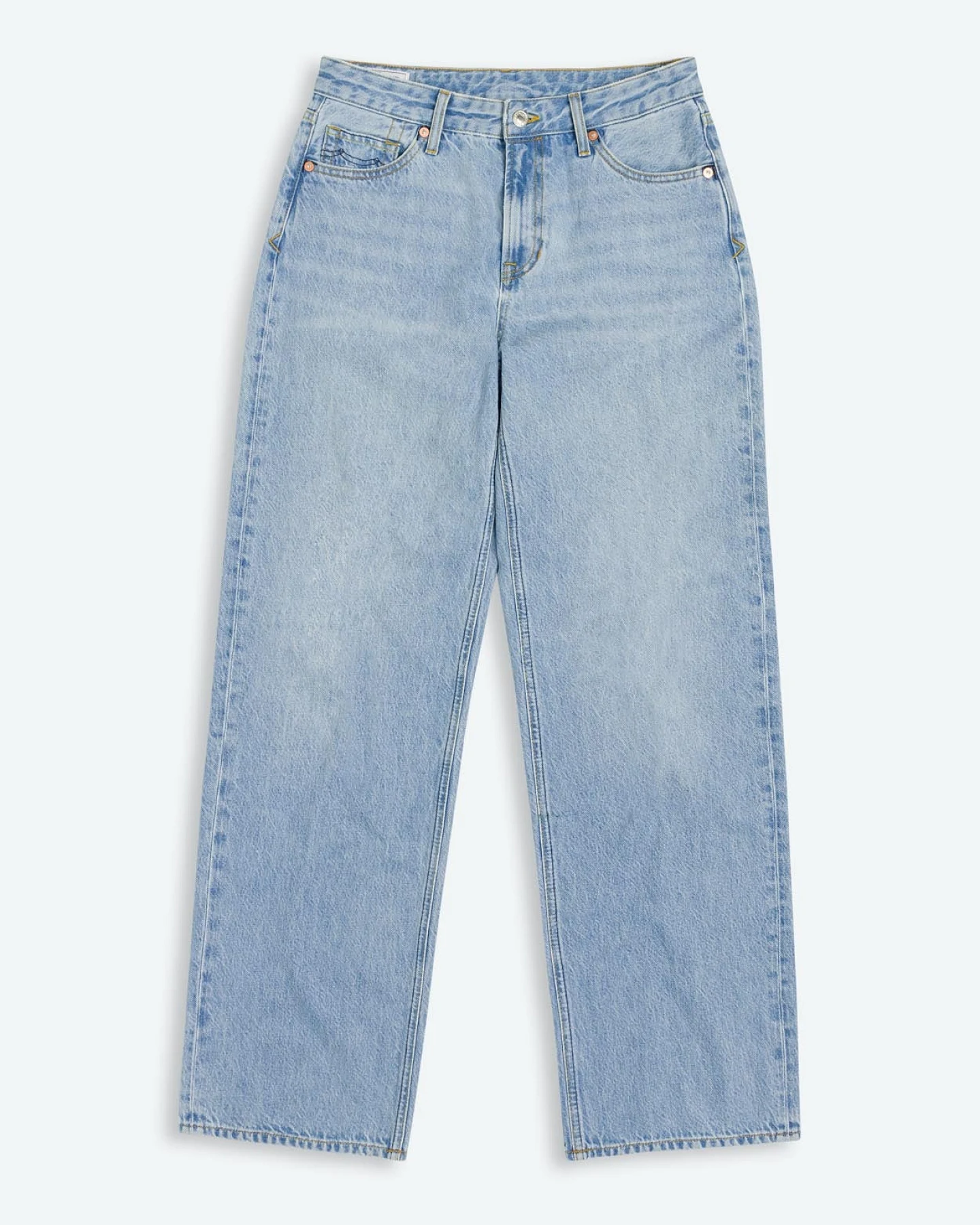 Kings of Indigo Damen vegan Jeans Joan Washed Blau Reef Super Light – Ansicht 2