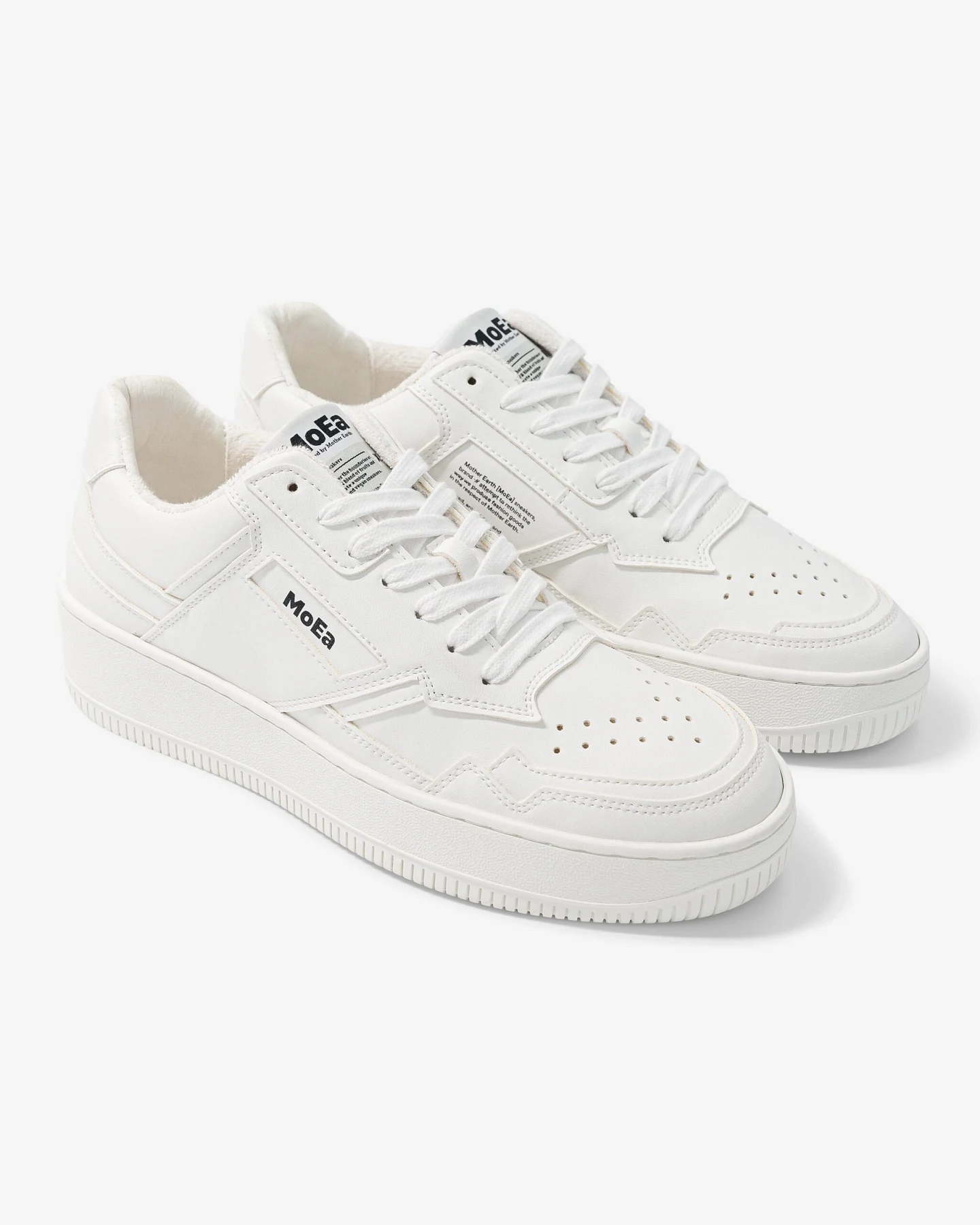 MoEa Herren vegan Sneaker Gen1 Voll Weiß – Ansicht 2