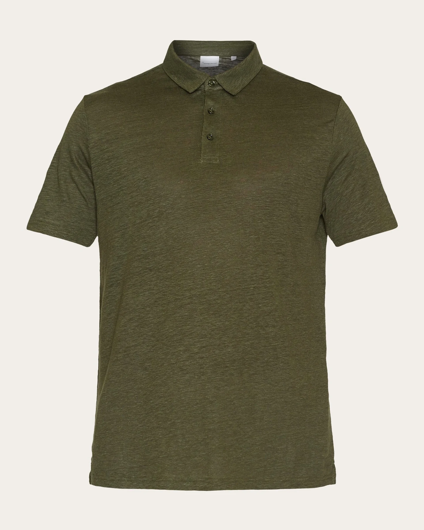 KnowledgeCotton Apparel Herren vegan Polohemd Forrest Nachtgrün – Ansicht 2