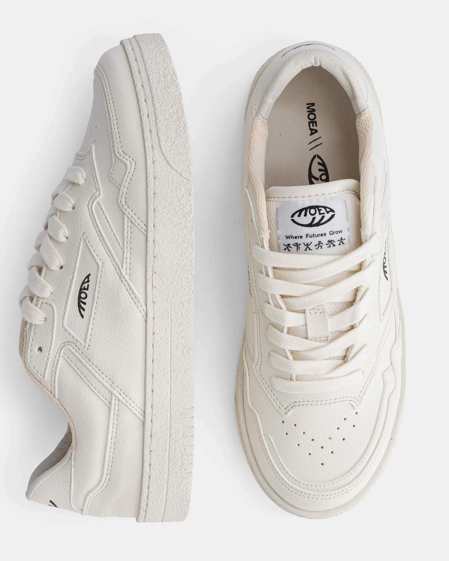 MoEa Herren vegan Sneaker Origin Low White Corn – Ansicht 2