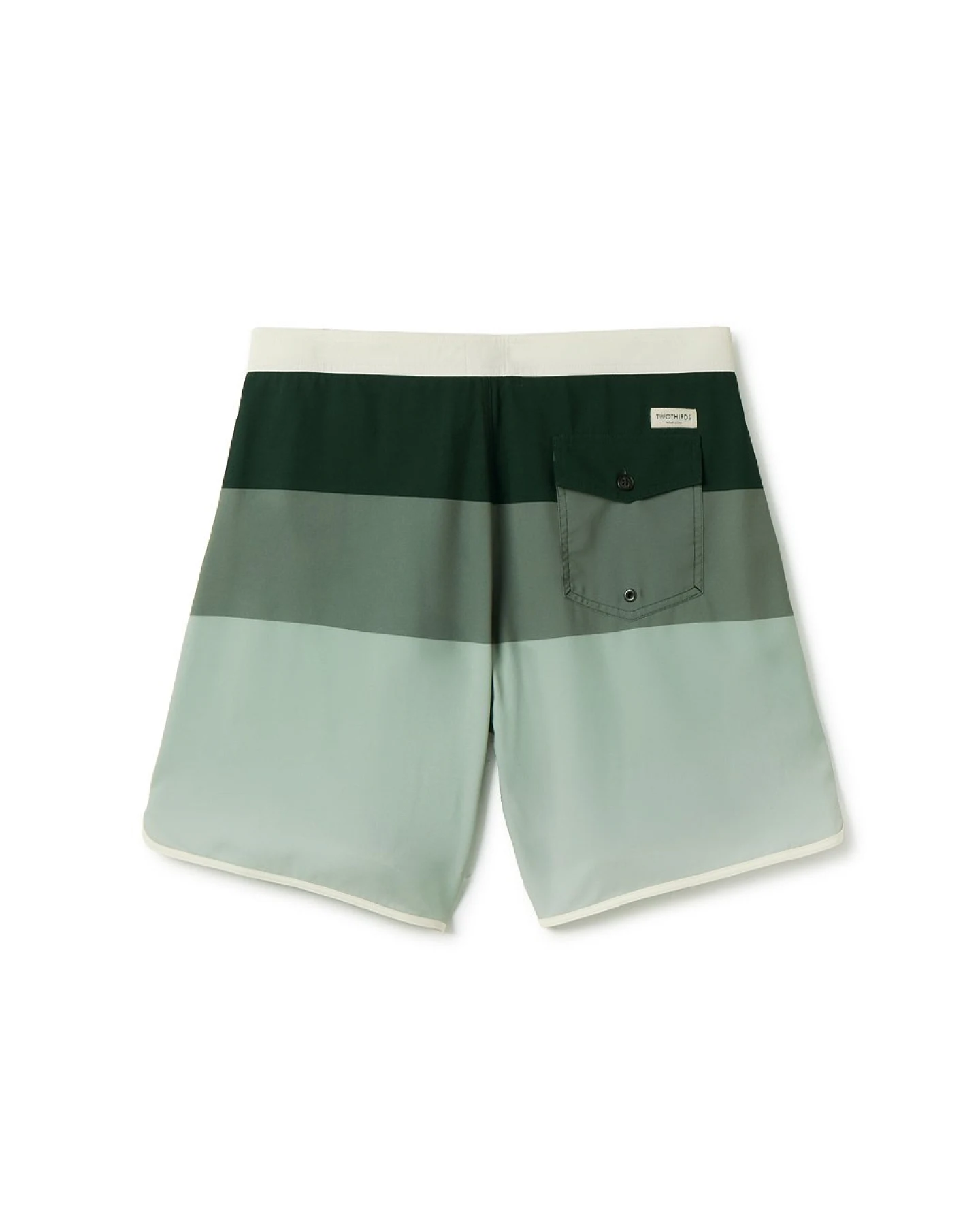 TWOTHIRDS Herren vegan Shorts Ouen Grüner Farbblock – Ansicht 2