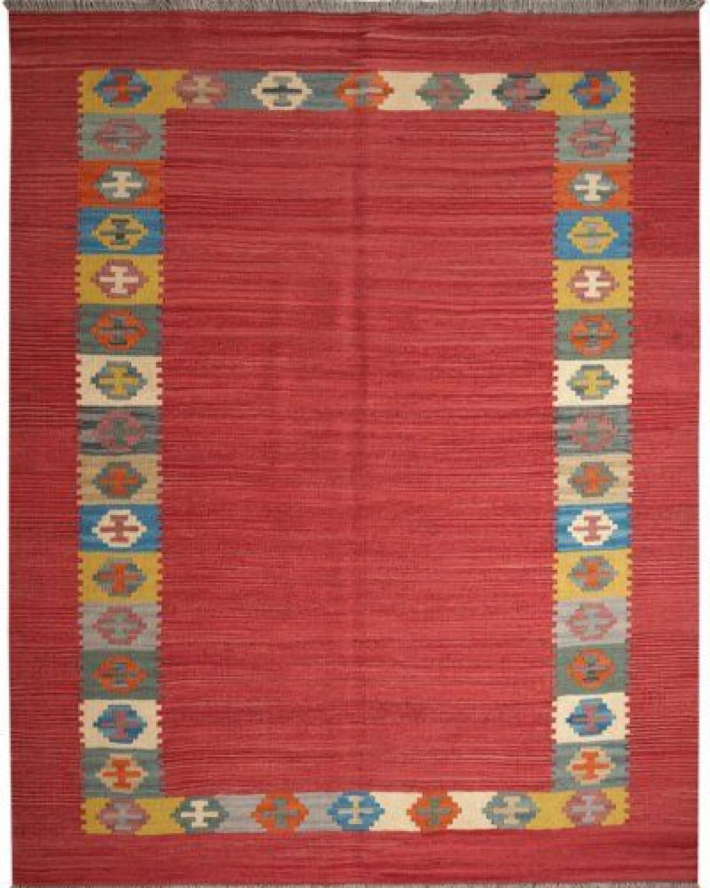 Kelim Gashgai Rot „Rugtales“ aus Schurwolle, 160x201 cm – Ansicht 3