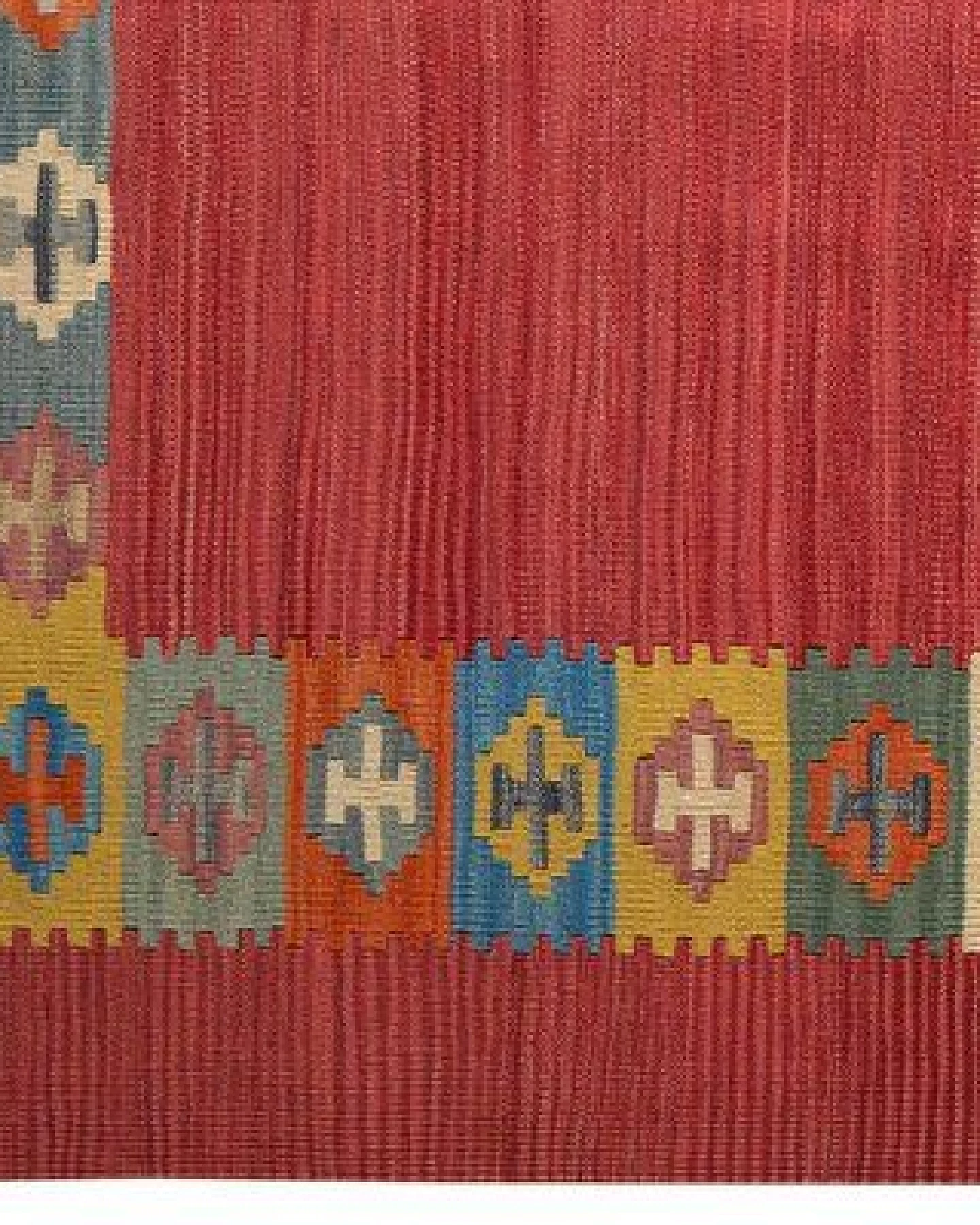 Kelim Gashgai Rot „Rugtales“ aus Schurwolle, 160x201 cm – Ansicht 4